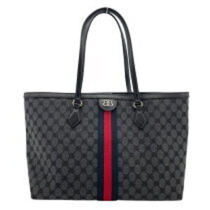 Balenciaga Gucci The Hacker Project Tote Bag Black Canvas Leather
